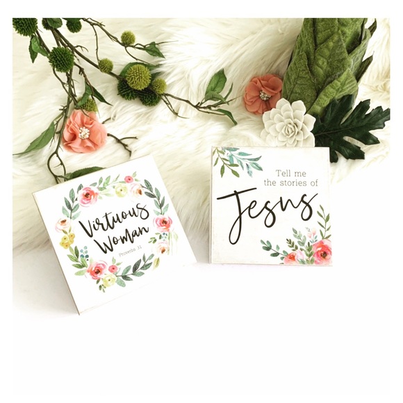 Set 2 Stories of Jesus & Virtuous Woman Wall Art - Picture 2 of 6